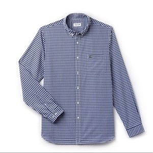 Lacoste Regular Fit Blue/White Button-down